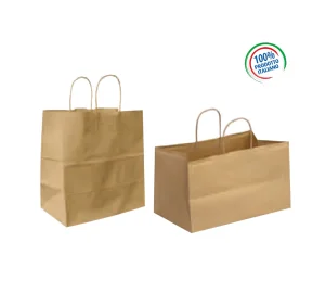 H117 SHOPPERS CARTA RICICLATA AVANA MANIGLIA 