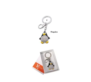 L028-2 PORTACHIAVI ANIMALI PINGUINO - Prodotto Personalizzabile