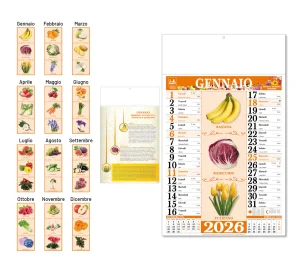 D084 CALENDARIO FRUTTA, ORTAGGI E GIARDINO - Grafiche-Torregrossa - Prodotto Personalizzabile