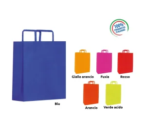 H099 SHOPPERS CARTA KRAFT COLORATA - Prodotto Personalizzabile