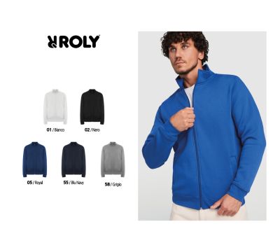 6439 FELPA ULAN COLLO ALTO ZIP INTERA ROLY