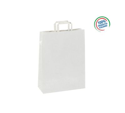 H072 CARTA KRAFT BIANCO - MANIGLIA PIATTINA BIANCA