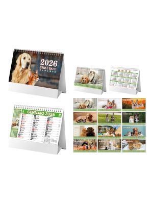 D075 CALENDARIO DA TAVOLO CANI E GATTI