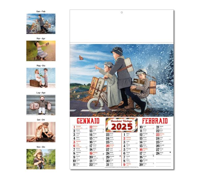 Calendario Bambini Vintage